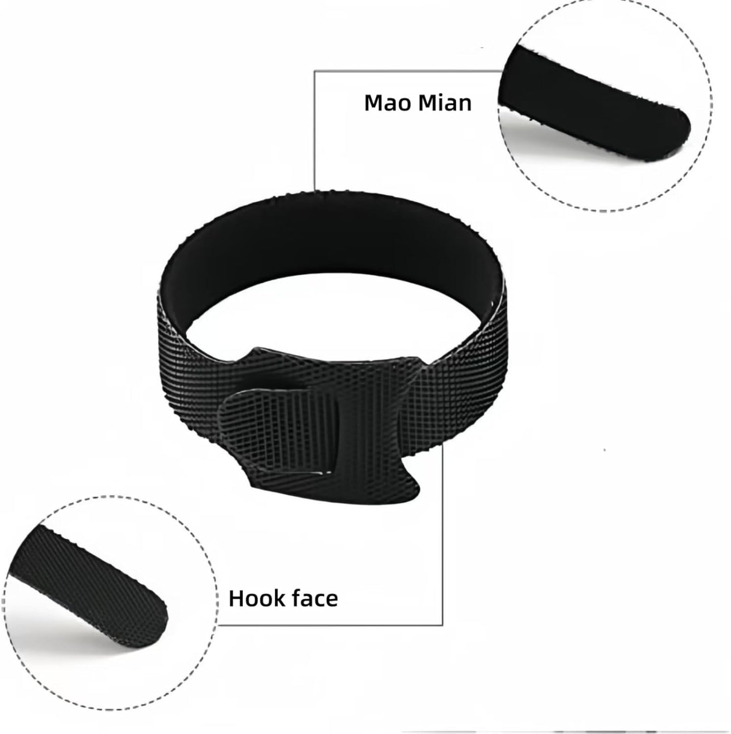 100 PCS 6 Inches Reusable Cable Ties, Adjustable Wire Ties, Cable Organizer, Cord Wrap and Hook Loop Cords Management for Organizing Home, Office, Data Centers（Black）