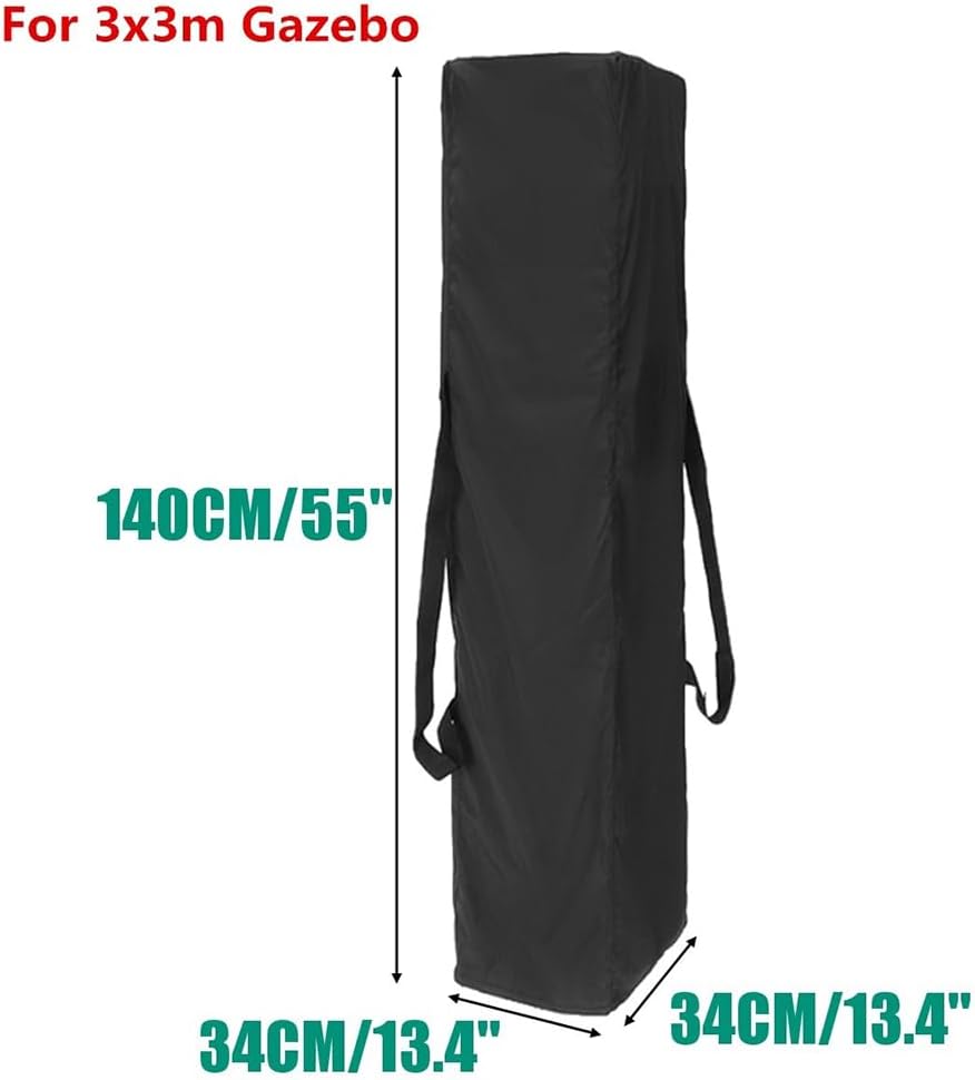 Canopy Tent Storage Bag Waterproof UV Resistant 55 Inch Extra Large Duffel Bag for Travel Camping Sports Equipment Storage, Outdoor Tent Replacement Storage Bag for Courtyard Backyard Garden Black