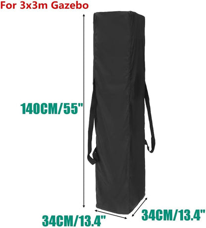 Canopy Tent Storage Bag Waterproof UV Resistant 55 Inch Extra Large Duffel Bag for Travel Camping Sports Equipment Storage, Outdoor Tent Replacement Storage Bag for Courtyard Backyard Garden Black