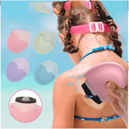 Sunscreen Applicator Silicone Sunscreen Lotion Applicator Refillable Sunscreen Cream Bottle Lotion Applicator for Travel Hiking Swimming 1PCS (Pink)