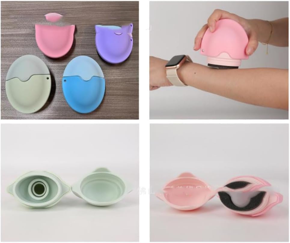 Sunscreen Applicator Silicone Sunscreen Lotion Applicator Refillable Sunscreen Cream Bottle Lotion Applicator for Travel Hiking Swimming 1PCS (Pink)