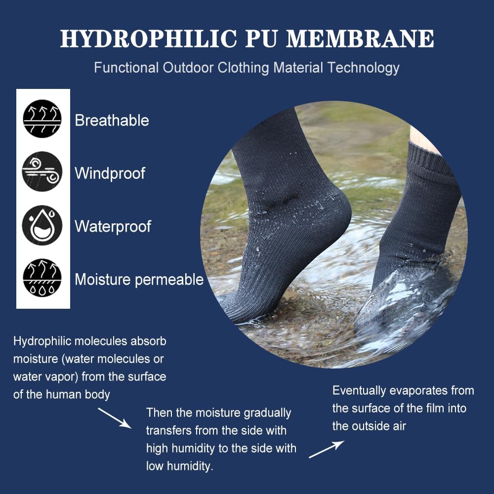 Waterproof Outdoor Adventure Socks for Adults - Breathable Warm and Waterproof Socks for Skiing Water Sports Hiking Cycling - Ideal for Exploring Mountaineering and Riding