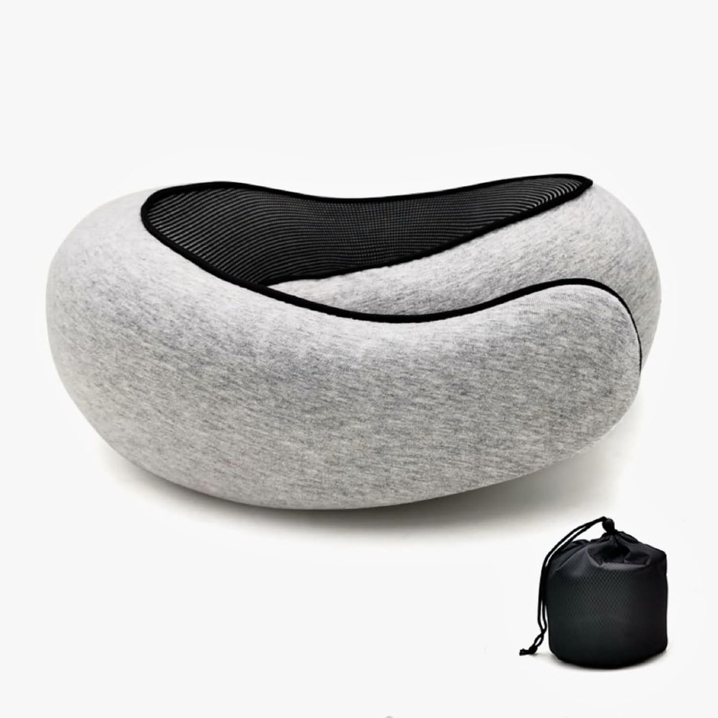 Travel Memory U-Shaped Pillow, Soft Skin-Friendly Cotton Fabric, All-Round, Portable Easy Storage, Ideal for Air Travel Business Trips Naps, Cervical Care, Removable Washable Cover