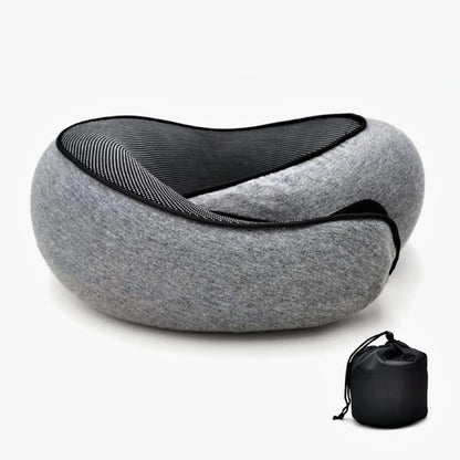 Travel Memory U-Shaped Pillow, Soft Skin-Friendly Cotton Fabric, All-Round, Portable Easy Storage, Ideal for Air Travel Business Trips Naps, Cervical Care, Removable Washable Cover