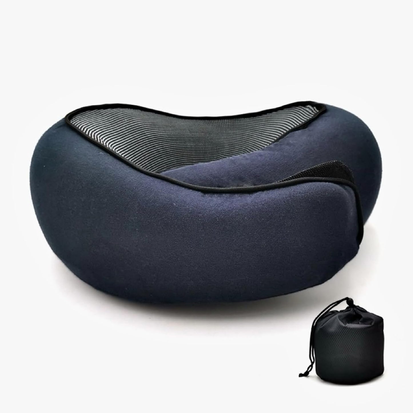 Travel Memory U-Shaped Pillow, Soft Skin-Friendly Cotton Fabric, All-Round, Portable Easy Storage, Ideal for Air Travel Business Trips Naps, Cervical Care, Removable Washable Cover