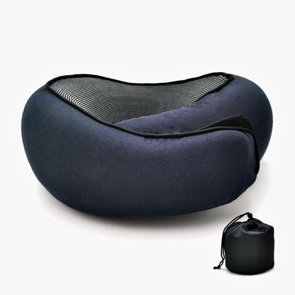 Travel Memory U-Shaped Pillow, Soft Skin-Friendly Cotton Fabric, All-Round, Portable Easy Storage, Ideal for Air Travel Business Trips Naps, Cervical Care, Removable Washable Cover