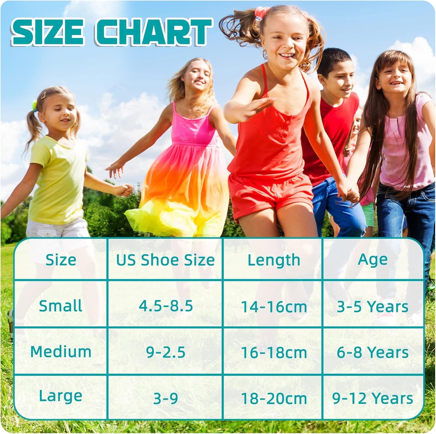 Kids Athletic Crew Socks Boys Girls Cotton School Uniform Casual Basic Socks 6 Pairs