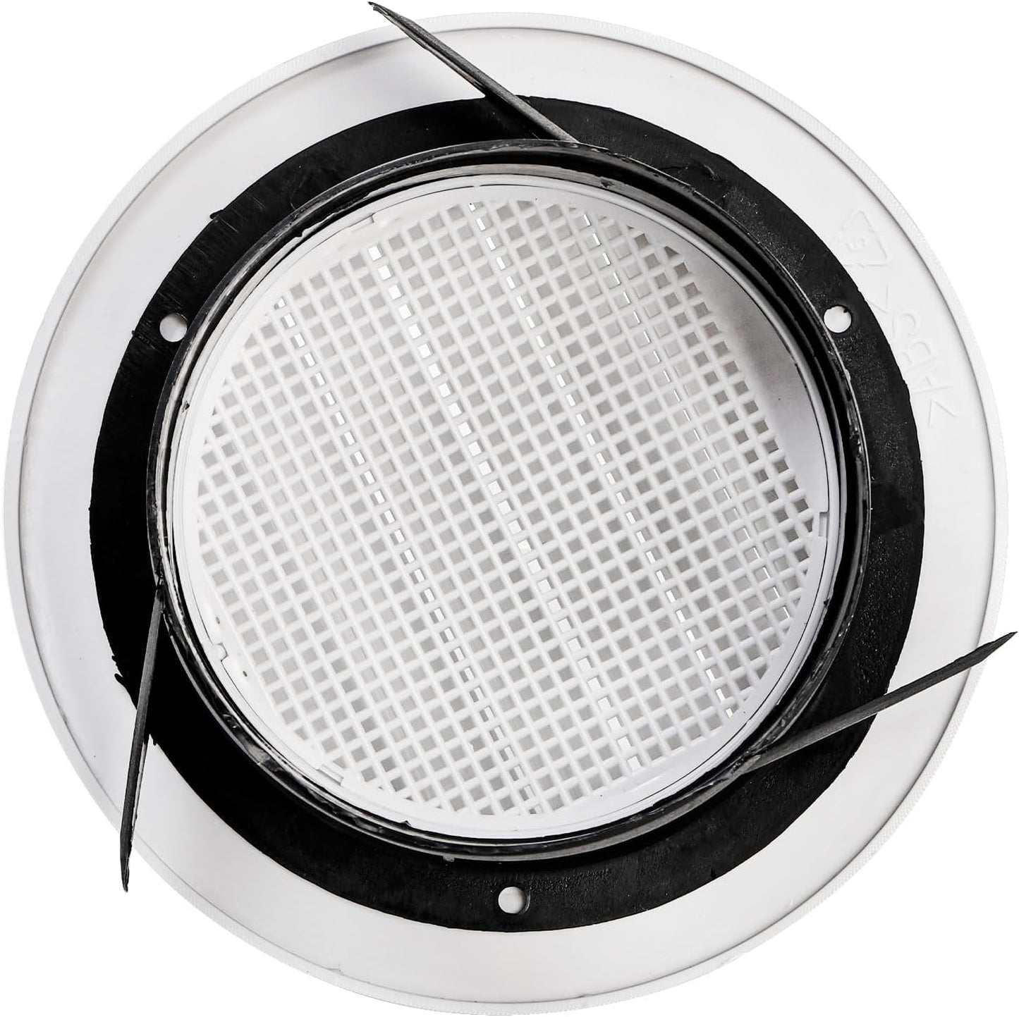 8 Pack Air Vent Round, 4 Inch Air Soffit Vent, ABS Louver Vent Cover with Built-in Fly Screen Mesh, Ceiling Louver Grille Cover for Garage, Bathroom, Kitchen, Office, Home Ventilation