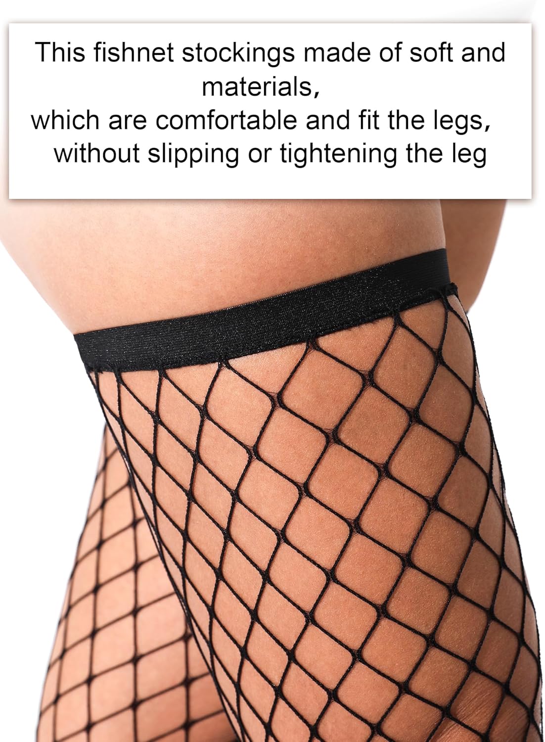 2 Pairs Fishnet Thigh High Stockings Sparkle Fish Nets for Women Sexy Pantyhose, Rhinestone Fishnets Stockings