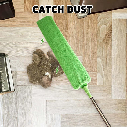 Retractable Gap Dust Cleaner Under Appliance Cleaning Tool,  Flat Duster for Under Refrigerator Fridge Stove Couch Bed, Skinny Thin Duster for Tight Spaces