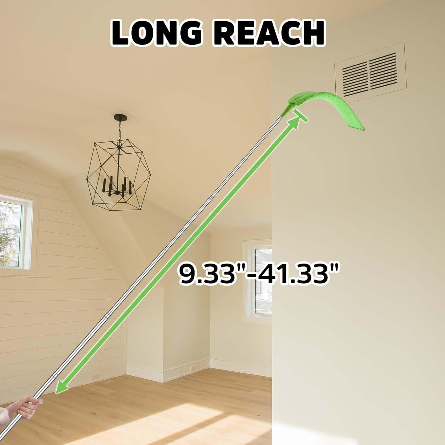 Retractable Gap Dust Cleaner Under Appliance Cleaning Tool,  Flat Duster for Under Refrigerator Fridge Stove Couch Bed, Skinny Thin Duster for Tight Spaces