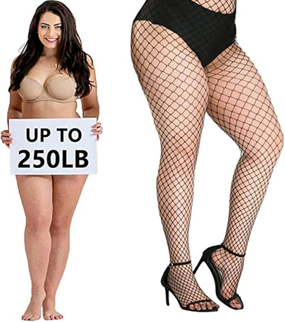 3 PCS Black Fishnet Stockings for Women, Fish Nets Women Tights, Fishnet Tights Ladies Plus Size One Size Fit All