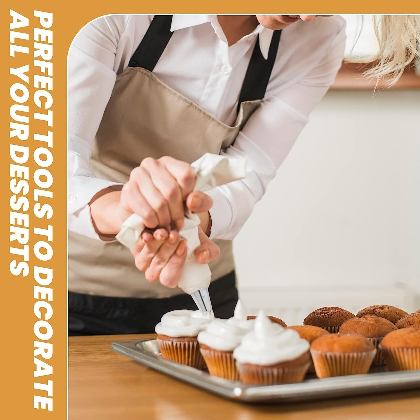 Large Icing Piping Tips Set 5PCS - Extra Large Icing Tips, Star Pastry Tips, French Star Tube, Plain Tube