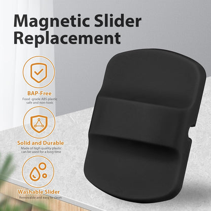 Magnetic Slider Replacement for Yeti, 5 Pcs Lid Slider Push Block Parts for Yeti Rambler, Ozark Trail, 10 oz, 14 oz, 16 oz, 20 oz, 26 oz, 30 oz Magnetic Lids  Black