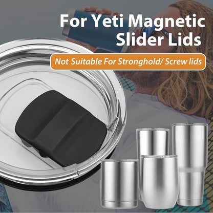 Magnetic Slider Replacement for Yeti, 5 Pcs Lid Slider Push Block Parts for Yeti Rambler, Ozark Trail, 10 oz, 14 oz, 16 oz, 20 oz, 26 oz, 30 oz Magnetic Lids  Black