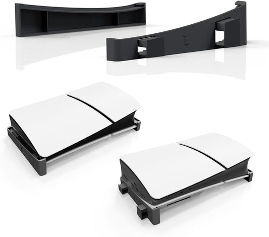 Horizontal Stand for New PS5 Slim Console, Base Holder Accessories for PS5-Slim Disc & Digital Edition Bracket (Black)