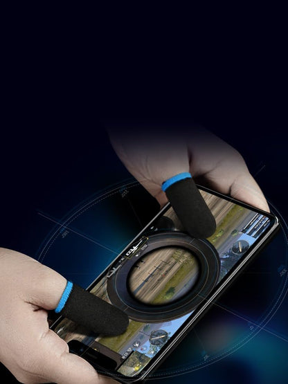 PUBG Mobile Finger Sleeves for Mobile Gaming | Pack of 10 | Thumb Sleeves for Mobile Gaming | PUBG COD Fortnite | Anti Sweat Anti Dryness Breathable | Finger Gloves (Blue)