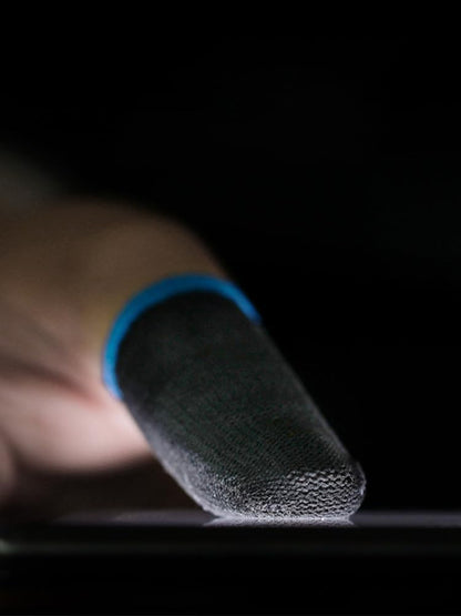 PUBG Mobile Finger Sleeves for Mobile Gaming | Pack of 10 | Thumb Sleeves for Mobile Gaming | PUBG COD Fortnite | Anti Sweat Anti Dryness Breathable | Finger Gloves (Blue)
