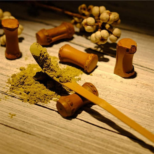 Bamboo Matcha Scoop - Traditional Chashaku Tea Spoon for Tea Ceremony - Elegant White Design - Tea Accessories - 18cm Size