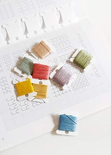 NEWMAY Plastic Floss Bobbins for Cross Stitch Embroidery Cotton Thread Craft DIY Sewing Storage, Thread Cards, Friendship Bracelet Bobbins, 120 Pieces, White