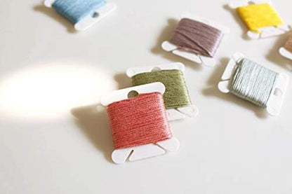 NEWMAY Plastic Floss Bobbins for Cross Stitch Embroidery Cotton Thread Craft DIY Sewing Storage, Thread Cards, Friendship Bracelet Bobbins, 120 Pieces, White