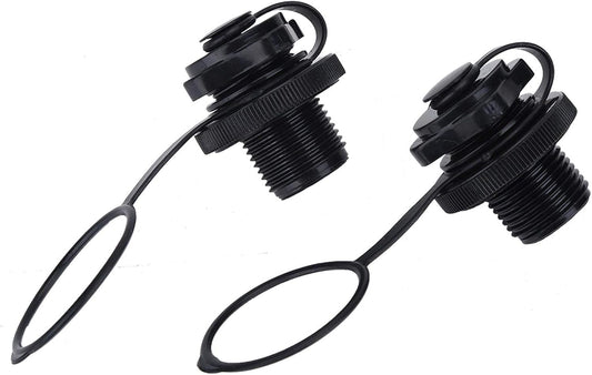 2Pcs Inflatable Boat Valve, Spiral Air Plug for Kayak, Raft, Air Mattress - Replacement Screw Boston Valve for Rubber Dinghy, Pool Airbeds