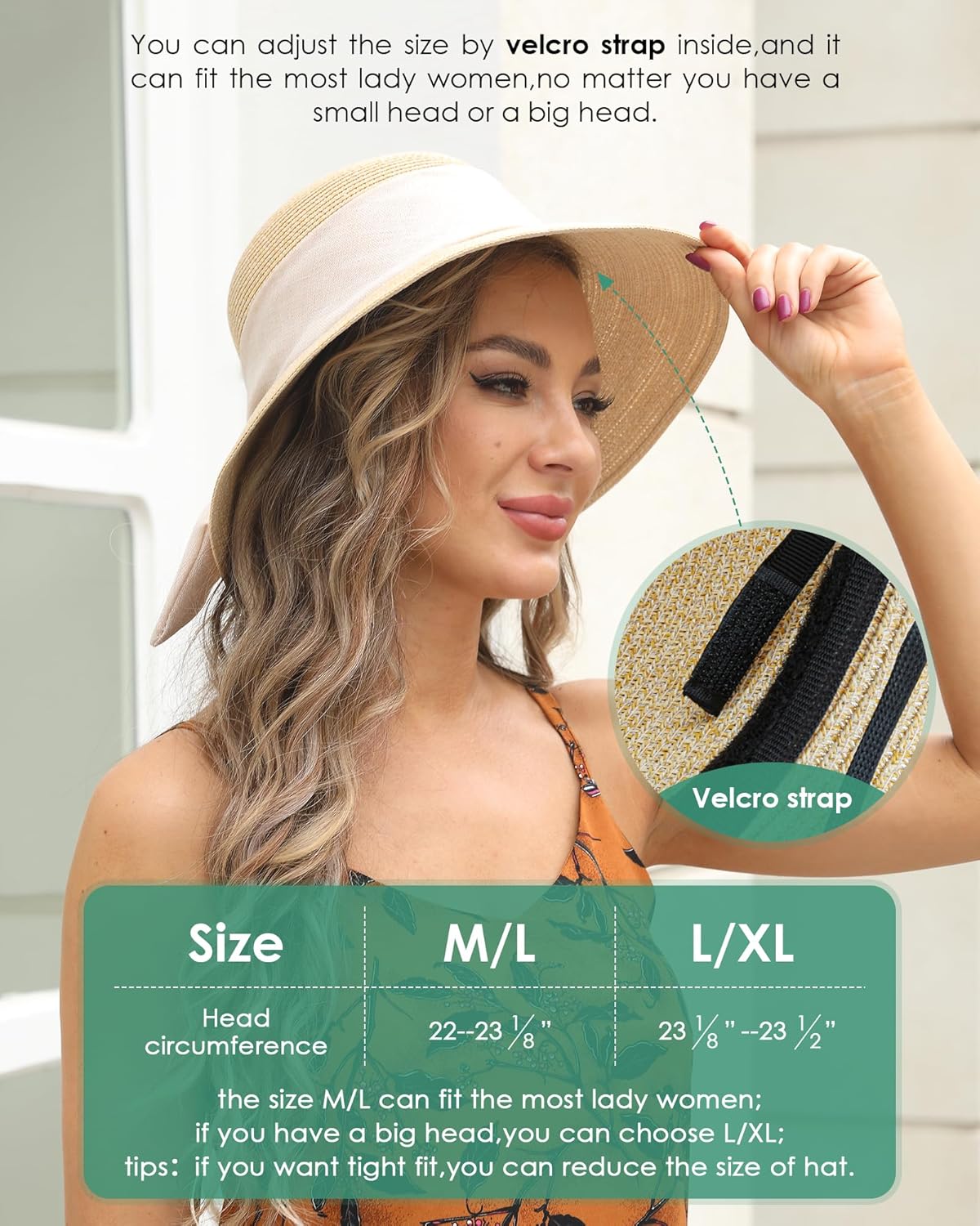 Sun Hat Womens Wide Brim Foldable Straw Hats Beach Sun Hats for Women Floppy Summer Hats UPF 50+