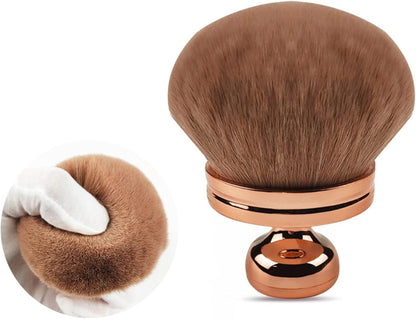 Extra Large Body Self Tanner Makeup Brush, 3 Inch Wide-headed Self Tanning Kabuki Blend Brush for Powder, Blusher, Foundation, Bronzer, Self Tan Face, Body, Leg and Back Applicator (Rose Gold)