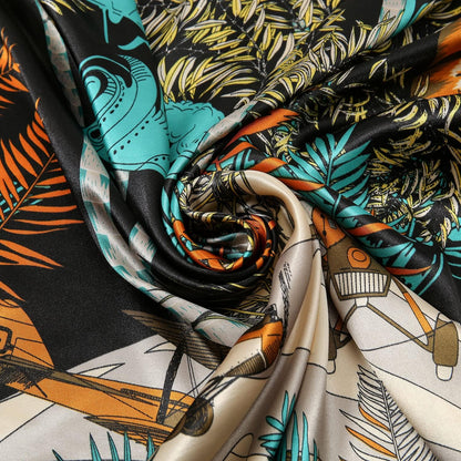 100% Mulberry Silk Scarf Head Scarf for Women Hair Wrap for Sleeping Square Bandana Neck Scarf