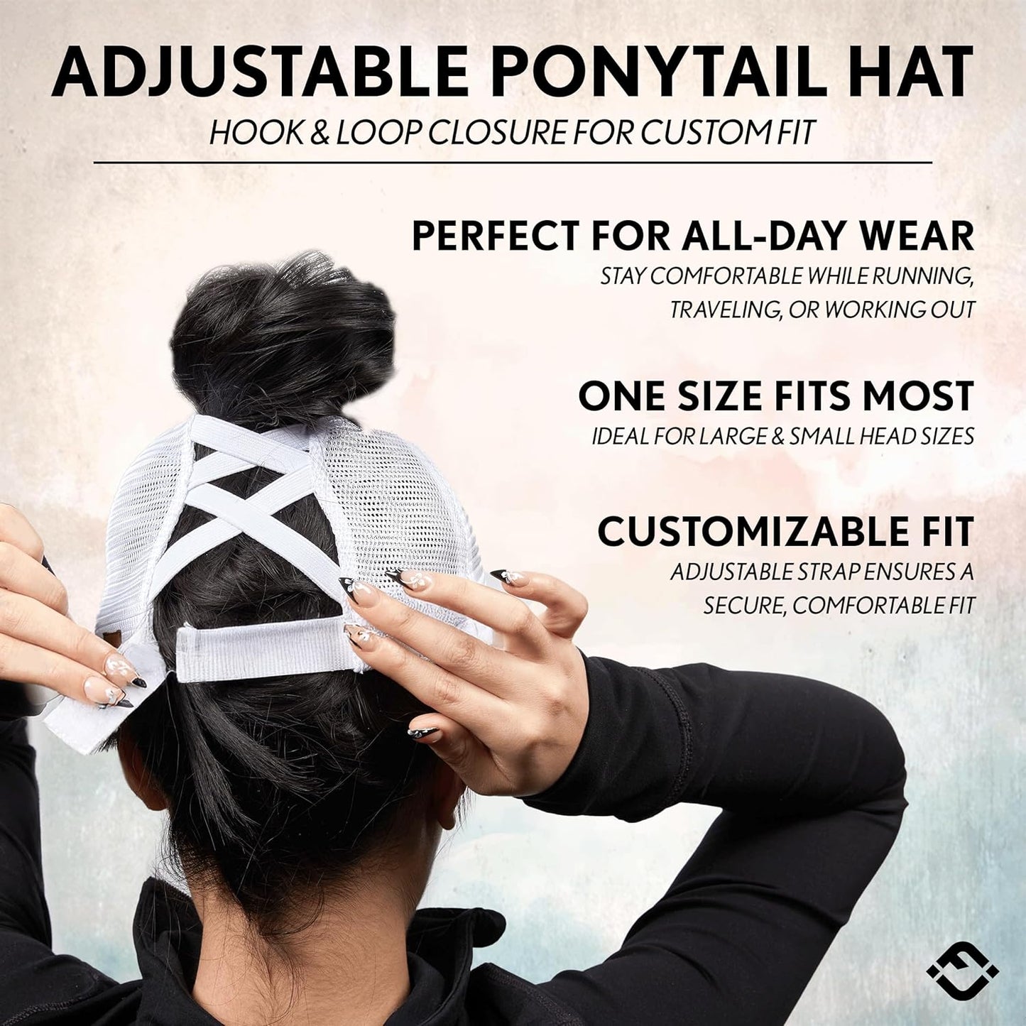 Criss Cross Hat Womens Baseball Cap Distressed Ponytail Messy Bun Trucker Ponycap