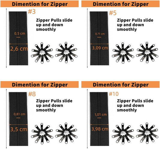 10 Yards 360 Inches Bulk Zippers,9 Meters #3 Zipper for Sewing,Black Nylon Coil Zippers by The Yards with 20pcs Replacement Sewn Zippers for DIY Sewing Craft,Bags,Clothes,purses etc.(Black)