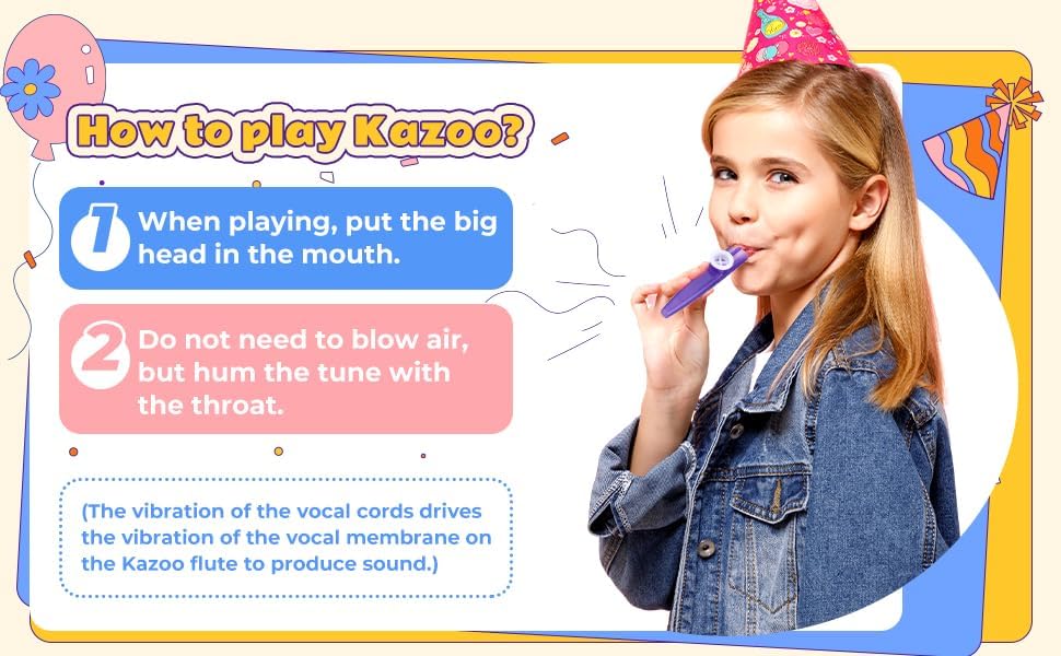 24 Pieces Plastic Kazoos Multi Colors Kazoo Musical Instruments Great Gift for Music Lovers Good Companion for Guitar, Ukulele, Violin, Piano Keyboard