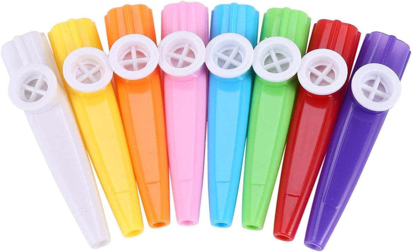 24 Pieces Plastic Kazoos Multi Colors Kazoo Musical Instruments Great Gift for Music Lovers Good Companion for Guitar, Ukulele, Violin, Piano Keyboard