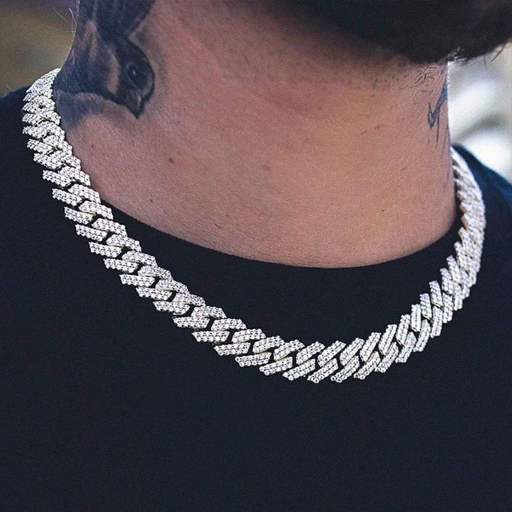 13mm Cuban Link Chain For Men Women Iced Out Chain Miami Cuban Necklace Bling Diamond Chains Hip Hop Jewelry