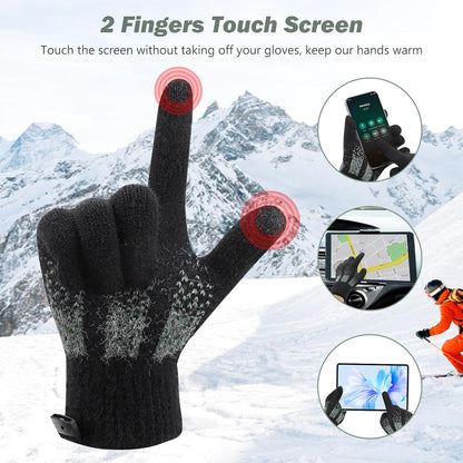 USB Heated Gloves, Winter Warm Heated Gloves Touchscreen Gloves Hand Warmers Work Gloves Unisex Washable Knitting Glove (style2)