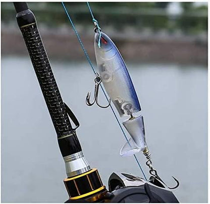 Topwater Fishing Lures Set Whopper Plopper Bass Lures with Floating Rotating Tail Fish Bait Lures Hard Bait Hook/Fish Tackle Bait for Freshwater and Saltwater