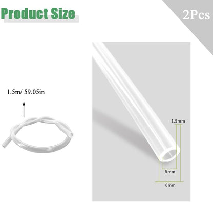 2 Pcs Silicone Tubing Hose for Automatic Drinking Water Pump Replacement Compatible with Electric Water Dispenser, Water Bottle Pump, and Water Purifiers for Efficient Water Dispensing