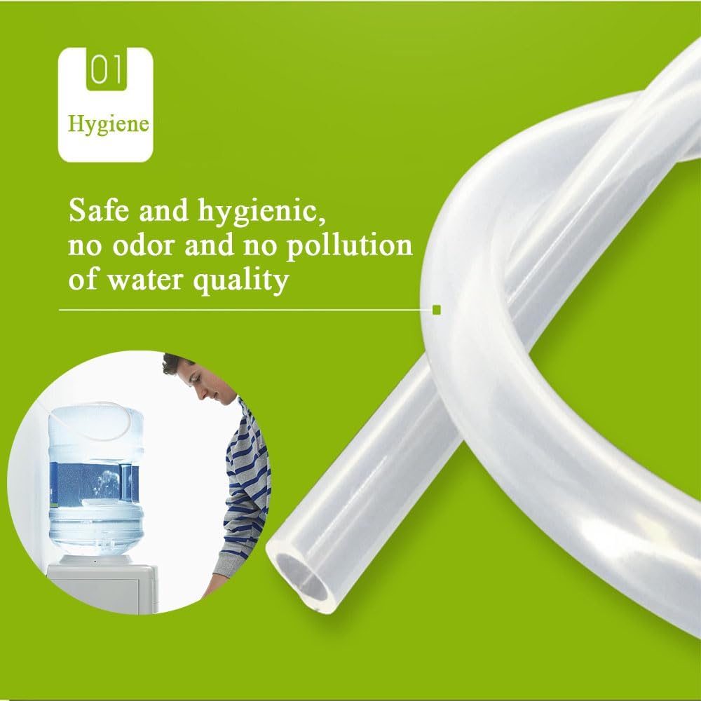 2 Pcs Silicone Tubing Hose for Automatic Drinking Water Pump Replacement Compatible with Electric Water Dispenser, Water Bottle Pump, and Water Purifiers for Efficient Water Dispensing