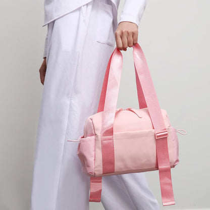 Mini Gym Bag for Women, Small Duffle Bag with Wet Compartment, Lightweight Waterproof Cute Tote for Girls Workout Sport Travel (Pink)