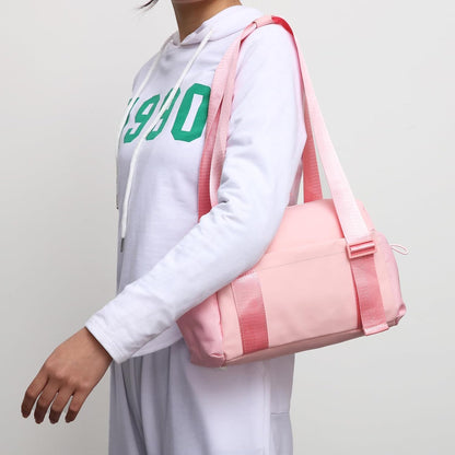Mini Gym Bag for Women, Small Duffle Bag with Wet Compartment, Lightweight Waterproof Cute Tote for Girls Workout Sport Travel (Pink)