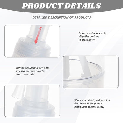 Powder Spray Bottle Refillable Empty Dry Barber Powder Bottle, 1Pc Powder Spray Bottle Empty Powder Blower Bottle,Powder Puffer Bottle Powder Spray Bottle Refillable Containers for Hair Salon