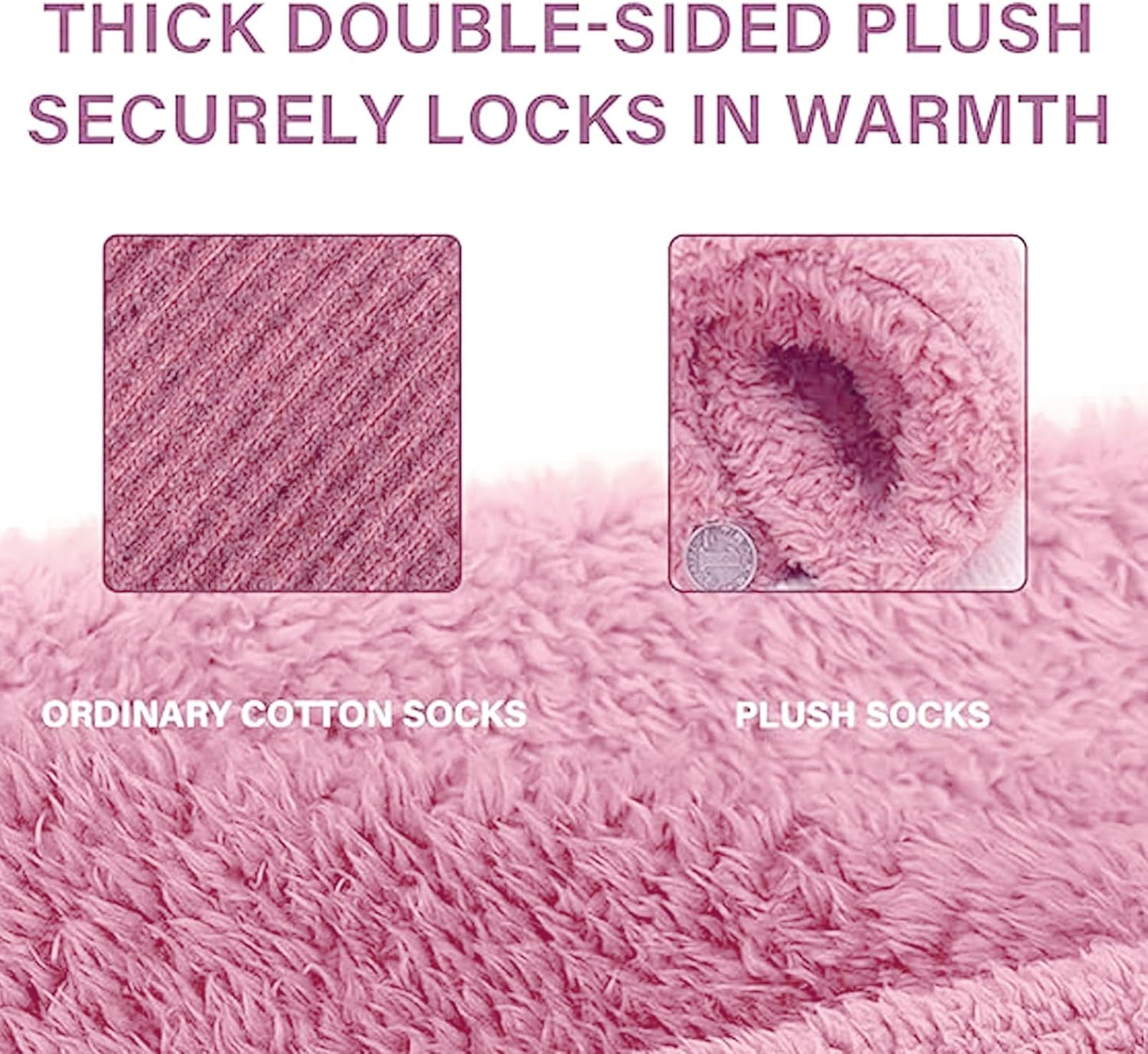 Over Knee High Fuzzy Socks Plush Slipper Stockings Furry Long Leg Warmers Winter Air-Conditioned Home Sleeping Socks