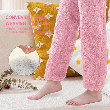 Over Knee High Fuzzy Socks Plush Slipper Stockings Furry Long Leg Warmers Winter Air-Conditioned Home Sleeping Socks