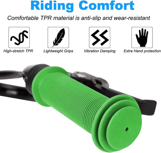 Kids Bike Grips - Kid Bicycle Grips Handlebar 22.2mm for 12”to 16”Bike with Safe Mushroom Pattern | 105mm Soft Toddler Balance Bike Grips Mini Kick Scooter Tricycle Grips for Boys Girls