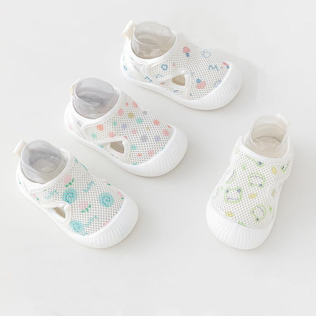Anti-Slip Baby Toddler Boys Girls First Walking Shoes- Breathable Mesh & Anti-Slip Sole - Secure Hook & Loop Strap - Lightweight & Flexible for All Seasons Main Image