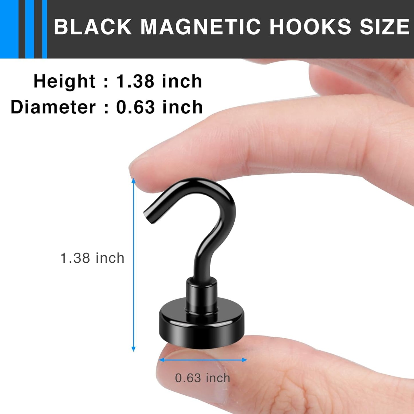 Magnetic Hooks, 12 Pack 30lbs+ Magnet Hook 2026 Cruise Cabin Ship Essentials Heavy Duty Strong Magnets Refrigerator Fridge Hanging for Classroom Beach Vacation Kitchen Grills (Black) Black 0.63in x