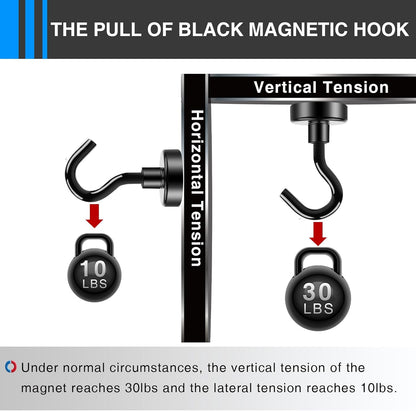 Magnetic Hooks, 12 Pack 30lbs+ Magnet Hook 2026 Cruise Cabin Ship Essentials Heavy Duty Strong Magnets Refrigerator Fridge Hanging for Classroom Beach Vacation Kitchen Grills (Black) Black 0.63in x