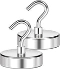 150LBS Magnetic Hooks, Strong Magnet Hooks for Hanging Heavy Duty, Neodymium Magnets with Refrigerator, Cruise Cabins, Hanging, Grill, Kitchen, Locker - 2 Pack, 150lbs-2p