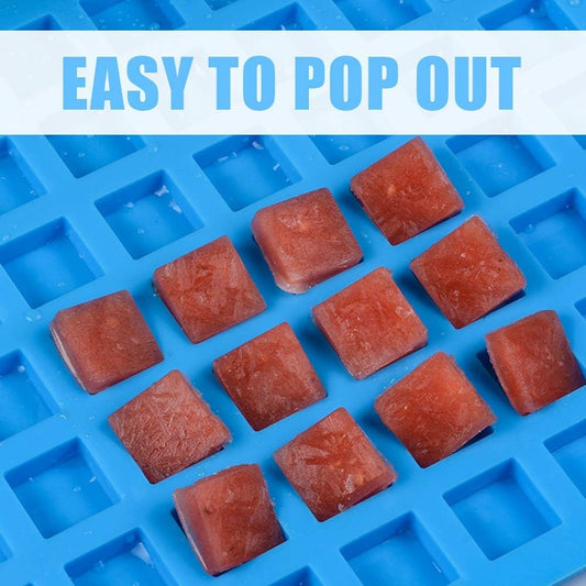 Square Silicone Candy Molds - Mini for Hard Candy, Chocolate, Gummy, Caramel, Ganache, Ice Cubes (2)