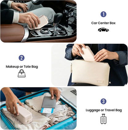 NEW Foldable Weekly Pill Organizer with Extra Grid, Portable 7 Day Box Once / 1 Time a Day, Week Daily Medicine - Large Travel Case Holder Dispenser for Vitamin, Supplement-Khaki Khaki